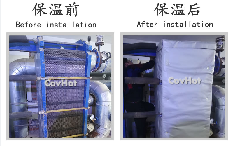 板式<a href=http://www.cqqvr.cn/e/tags/?tagname=%E6%8D%A2%E7%83%AD%E5%99%A8%E4%BF%9D%E6%B8%A9 target=_blank class=infotextkey>換熱器保溫</a>套,板換保溫罩